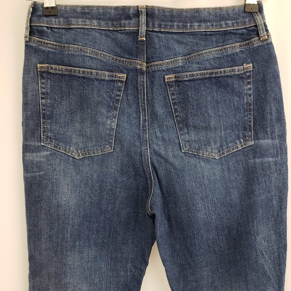 GAP Sky High Rise Skinny Ankle Jean Sz 16 Plus Blue Adjustable Waist 26" Inseam - Picture 7 of 9